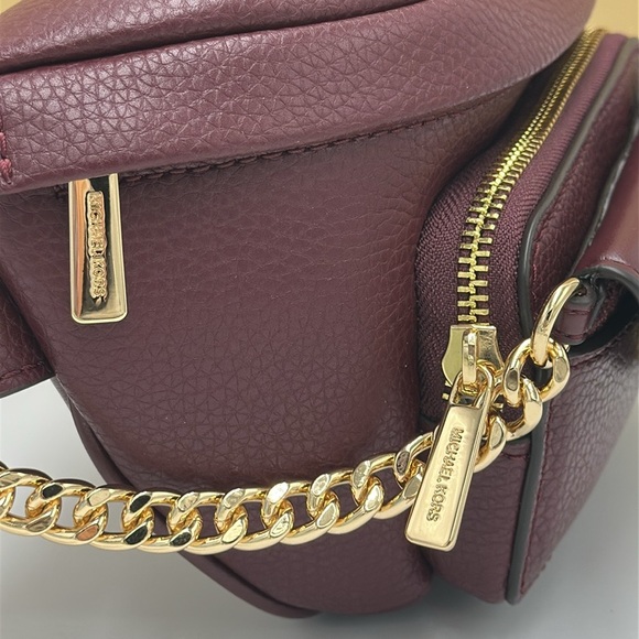 Michael Kors Maisie 2 In 1 Small Leather Waist pack Fanny pack Bag (Oxblood) MK - Picture 9 of 15